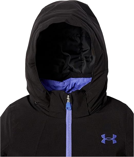 Under Armour Girls 3-in-1 Jacket, Removable Hood & Liner, Windproof Water Repellant