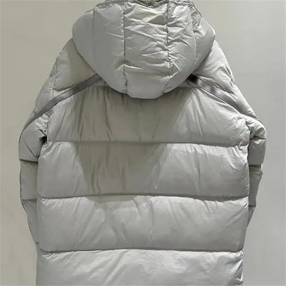 Mkjuuior Autumn and Winter Men's and Women's Hooded Down Jacket Casual Jacket