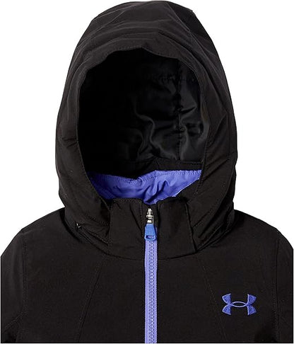 Under Armour Girls 3-in-1 Jacket, Removable Hood & Liner, Windproof Water Repellant